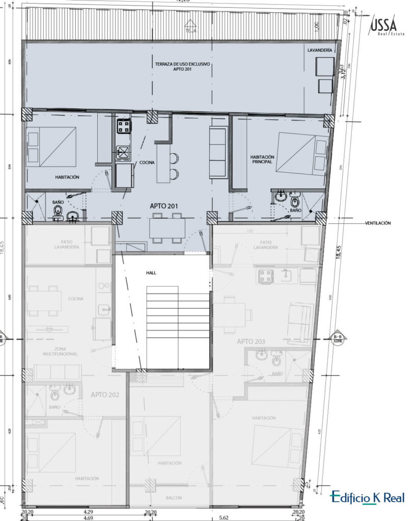 Plano general SEGUNDO PISO 202