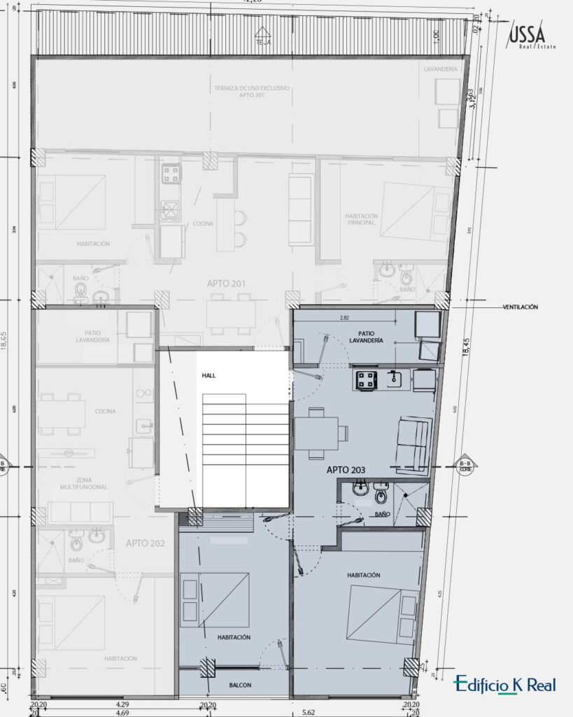 Plano general SEGUNDO PISO 203