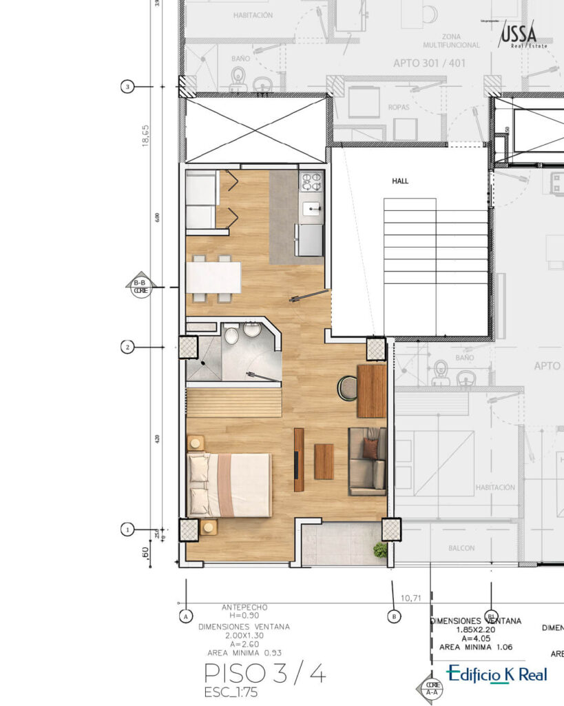 Ubicación General TERCER PISO 302-402