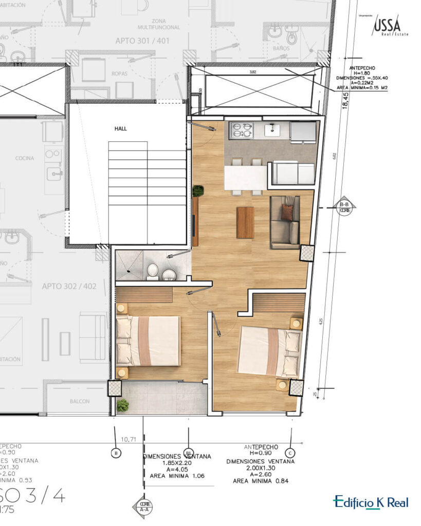 Ubicación general TERCER PISO 303-403
